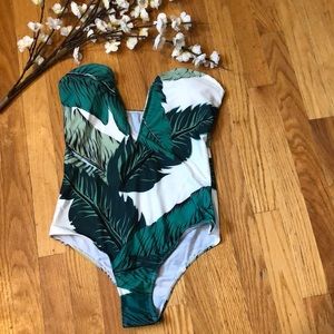 One Piece Monstera Leaf Swimsuit